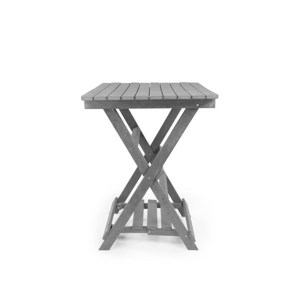 English Elm Summit Ridge Recycled Hdpe Outdoor Folding Bar Table Weather Resistant Eco Patio Gray B2745P409708