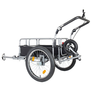 English Elm 3-in-1 Convertible Bike Cargo Trailer with Steel Frame Fat Tires and 150lb Capacity W2932P417635