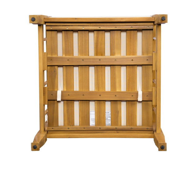 English Elm 4-piece Outdoor Acacia Wood Conversation Set with Deep Seating and Teak Finish Patio SD100002AAD