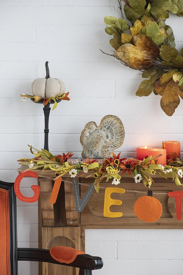 English Elm Set Of 2 Rustic Resin Turkeys With Pumpkins - Charming Fall Decor For Thanksgiving & Harvest Tables W2078P246102-GIGA