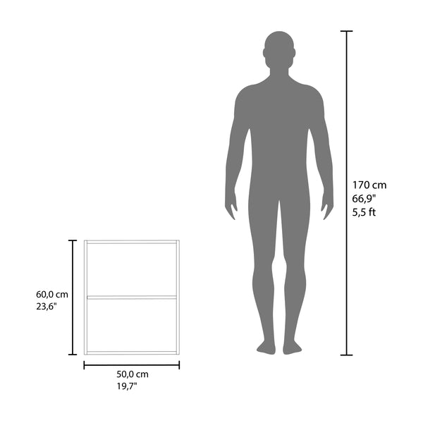 English Elm So- Compact So- Hi Wall Cabinet Melamine Black with One Door, Two Shelves for Small Space Storage, 23.6x19.7x13.1 inches B128P237141