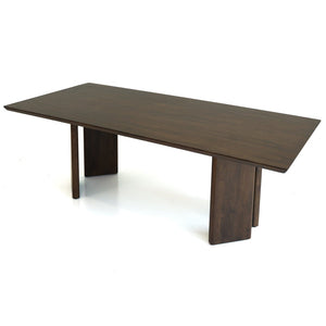 English Elm Alden Solid Wood Dining Table Japandi Walnut Grain Seats Six Artisan Crafted B183S00103