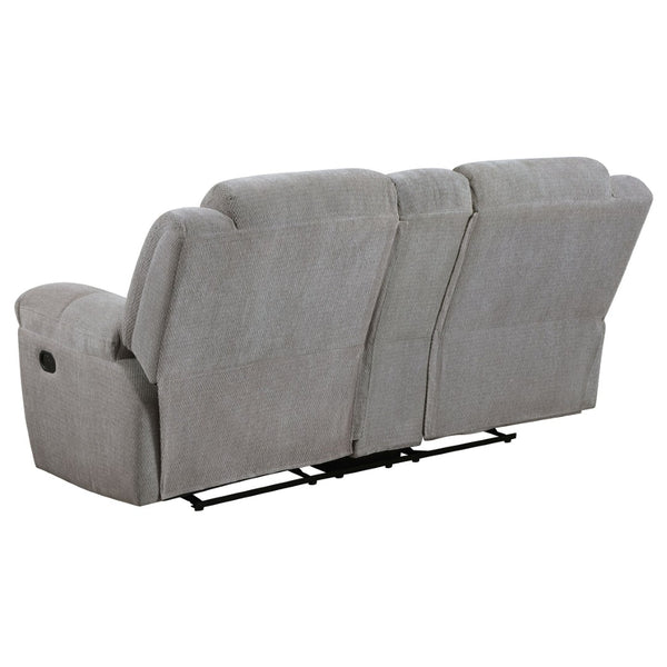 English Elm Sebring Channel Tufted Chenille Reclining Loveseat with Console for Media Rooms B062P441330