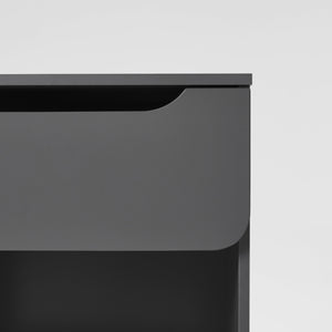 Domm Modern Scandinavian Nightstand with Open Cubby, Sleek Design & Quick 30-Minute Assembly