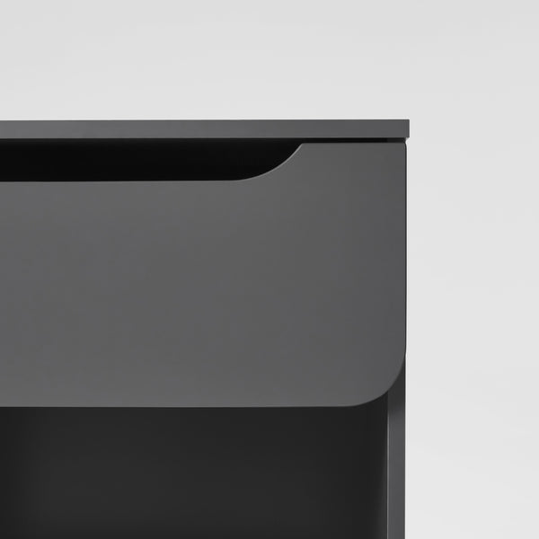 Domm Modern Scandinavian Nightstand with Open Cubby, Sleek Design & Quick 30-Minute Assembly