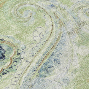10 Ft X 14 Ft Paisley Polyester Area Rug Washable Stain Resistant Indoor Outdoor