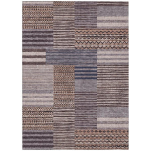 HomeRoots 5 X 8 Striped Polyester Indoor Outdoor Rug Washable Stain Resistant Patio Accent 740060
