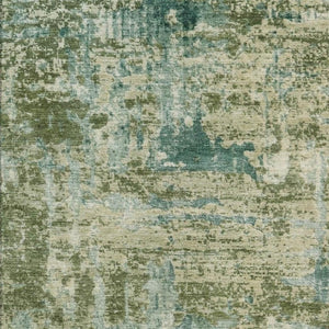 10 X 14 Abstract Green Sage Polyester Indoor Outdoor Washable Area Rug Patio