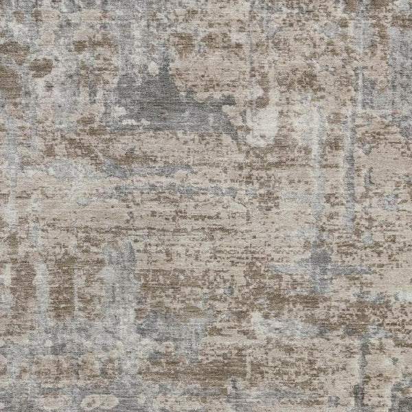 5x8 Abstract Khaki Brown Polyester Area Rug Washable Stain Resistant Indoor Outdoor