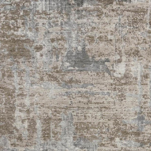 9 X 12 Abstract Khaki Brown Polyester Area Rug Washable for Patio or Living Room