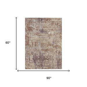 5x8 Abstract Polyester Area Rug Washable Stain Resistant Indoor Outdoor Patio Living Room