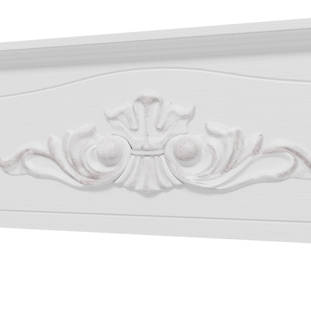 English Elm Homcom Fir Wood Fireplace Mantel Surround Distressed Farmhouse Shelf Cottage Decor W2225P250001