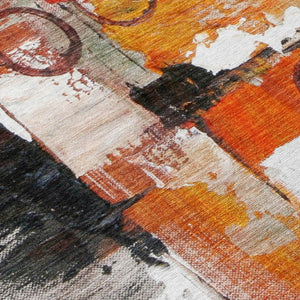 8x10 Abstract Polyester Area Rug Stain Resistant for Patio Porch or Living Room