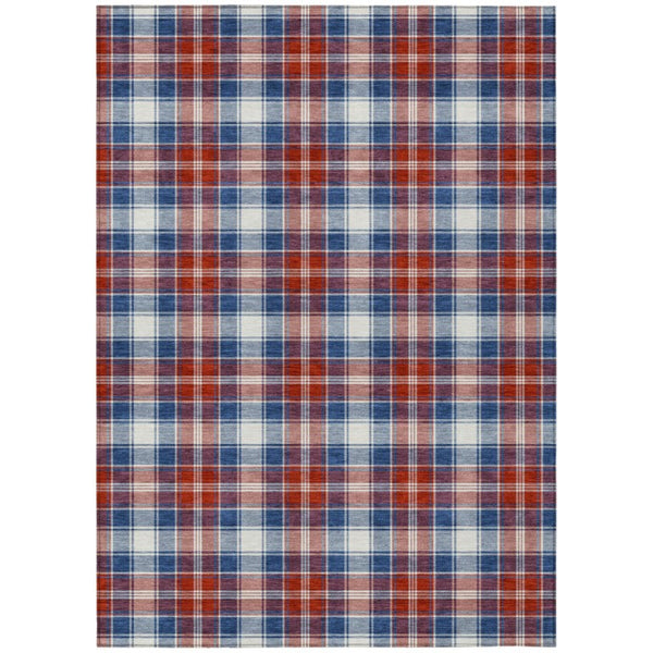 HomeRoots 9 X 12 Geometric Polyester Area Rug Washable for Indoor Outdoor Patios and Living Rooms 740285