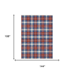 9 X 12 Geometric Polyester Area Rug Washable for Indoor Outdoor Patios and Living Rooms