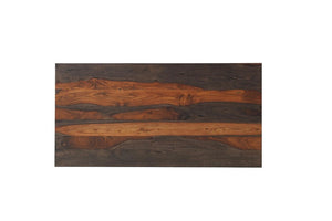 51 Inch Solid Wood Pedestal Coffee Table Rich Dark Finish Living Room Centerpiece