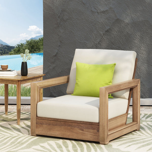 English Elm Christopher Knight Home® - 4 Piece Sofa Seating Group with Cushions Brown Acacia Floor-Loveseat Set Water-Resistant Cozy Patio 67306.00BBGE-2_70130.00BBGE