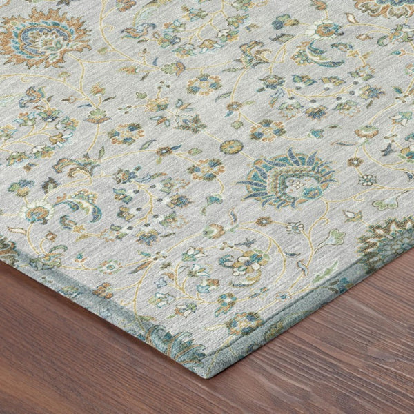9x12 Floral Polyester Area Rug Stain Resistant Indoor Outdoor Living Room Patio