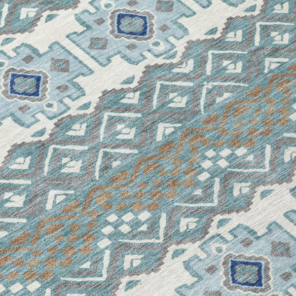 8x10 Striped Polyester Area Rug Stain Resistant Washable for Patio or Living Room