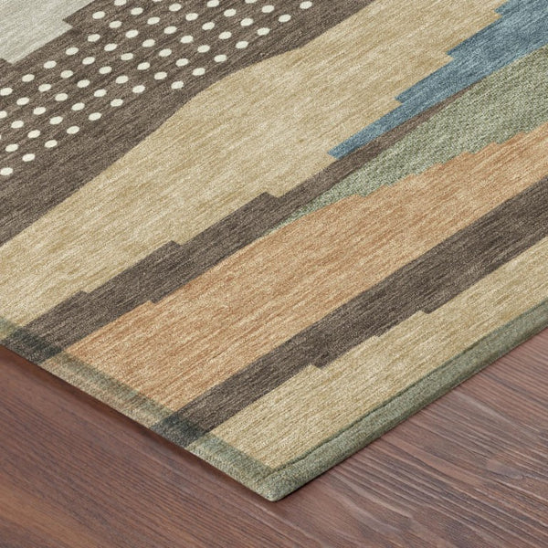 10 X 14 Abstract Polyester Area Rug Washable Stain Resistant Indoor Outdoor