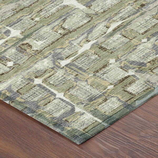 8 X 10 Geometric Polyester Area Rug for Indoor Outdoor Patios Stain Resistant