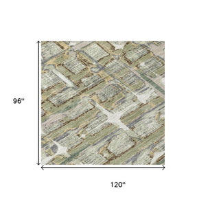 8 X 10 Geometric Polyester Area Rug for Indoor Outdoor Patios Stain Resistant
