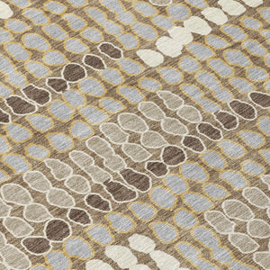 10 Ft X 14 Ft Geometric Polyester Area Rug Washable for Patio Porch or Living Room