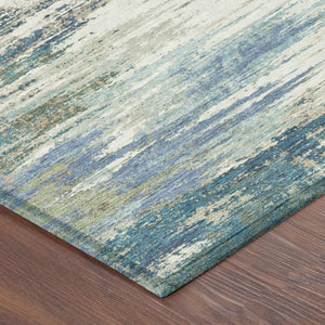 8 Ft Round Abstract Polyester Area Rug Washable Indoor Outdoor Patio or Family Room
