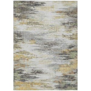 HomeRoots 10 X 14 Abstract Polyester Area Rug Washable for Indoor Outdoor Living Spaces 740651