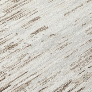 10 X 14 Ivory Silver Abstract Polyester Area Rug Washable for Patio or Living Room