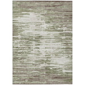 HomeRoots 9 X 12 Sage Green Abstract Polyester Area Rug Washable for Patio Porch Living Room 740668