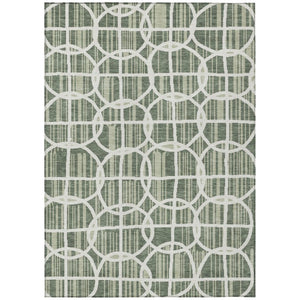 HomeRoots 10 X 14 Geometric Polyester Area Rug Washable Indoor Outdoor for Patio or Living Room 740711