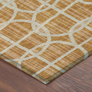 8 X 10 Geometric Polyester Area Rug for Patio Porch or Living Room Washable
