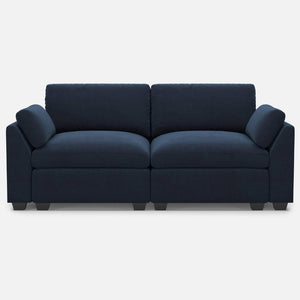 75 Inch Velvet Modular Loveseat with Plush Cushions for Stylish Contemporary Living Rooms