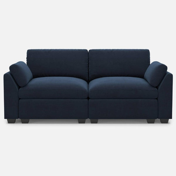 75 Inch Velvet Modular Loveseat with Plush Cushions for Stylish Contemporary Living Rooms