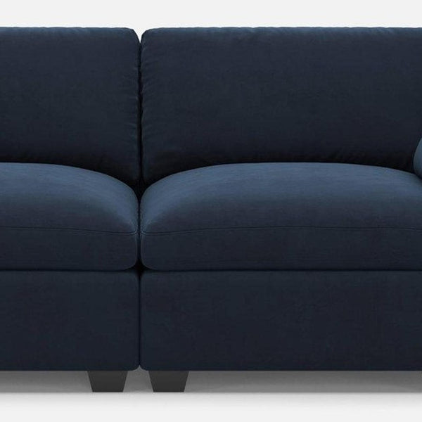 75 Inch Velvet Modular Loveseat with Plush Cushions for Stylish Contemporary Living Rooms