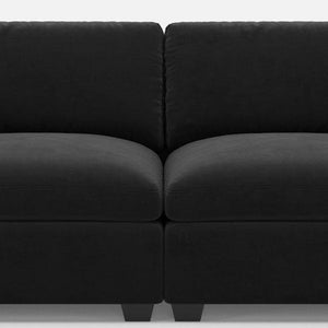 75 Inch Velvet Modular Loveseat with Plush Cushions for Stylish Contemporary Living Rooms