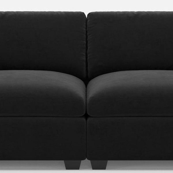 75 Inch Velvet Modular Loveseat with Plush Cushions for Stylish Contemporary Living Rooms