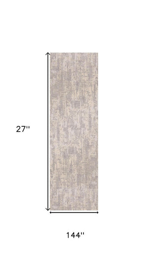 Abstract Polypropylene Runner Rug Stain Resistant Neutral Tones for Hallways and Entryways