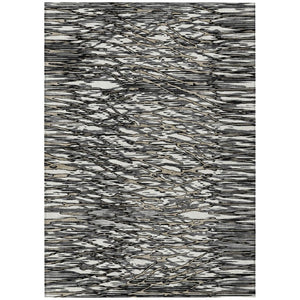 HomeRoots 8 Ft X 10 Ft Abstract Polyester Area Rug Washable for Indoor Outdoor Use 740922
