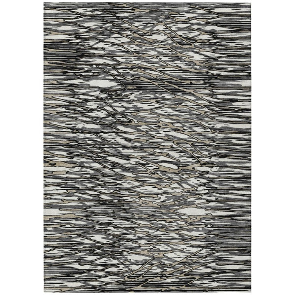 HomeRoots 8 Ft X 10 Ft Abstract Polyester Area Rug Washable for Indoor Outdoor Use 740922