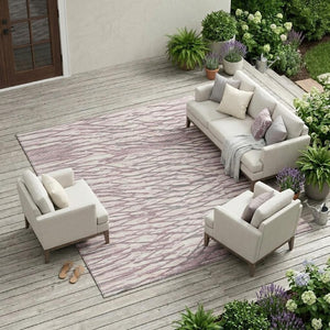 9x12 Blush Abstract Polyester Area Rug Washable Stain Resistant Indoor Outdoor Patio