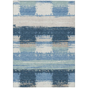HomeRoots 9 X 12 Geometric Polyester Indoor Outdoor Rug Stain Resistant Washable Patio Decor 740971