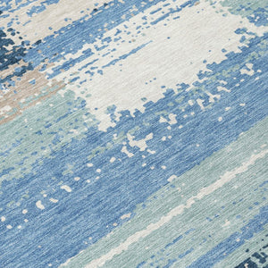 9 X 12 Geometric Polyester Indoor Outdoor Rug Stain Resistant Washable Patio Decor