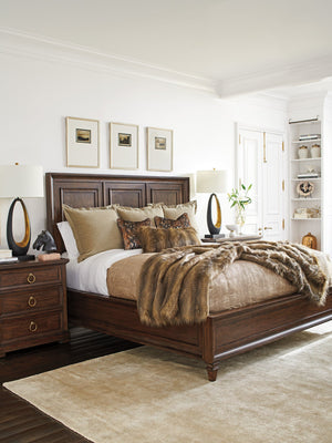 Lexington Napa Nightstand With Soft Close Drawers - Elegant Walnut Finish And Artisan Metal Accents Montecito  740-621