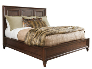 Lexington Walnut Creek Wood Panel Bed - Elegant Design With Rich Veneers And Artisan Metal Accents For Luxury Spaces Montecito  740-135c