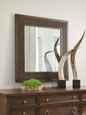 Lexington Helena Square Mirror - Transitional Mitered Frame With Beveled Glass For Elegant Home Décor Montecito  740-202