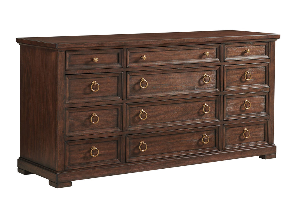 Lexington Sereno Elegant Triple Dresser With 12 Soft Close Drawers And Artisan-inspired Brass Hardware Montecito  740-233