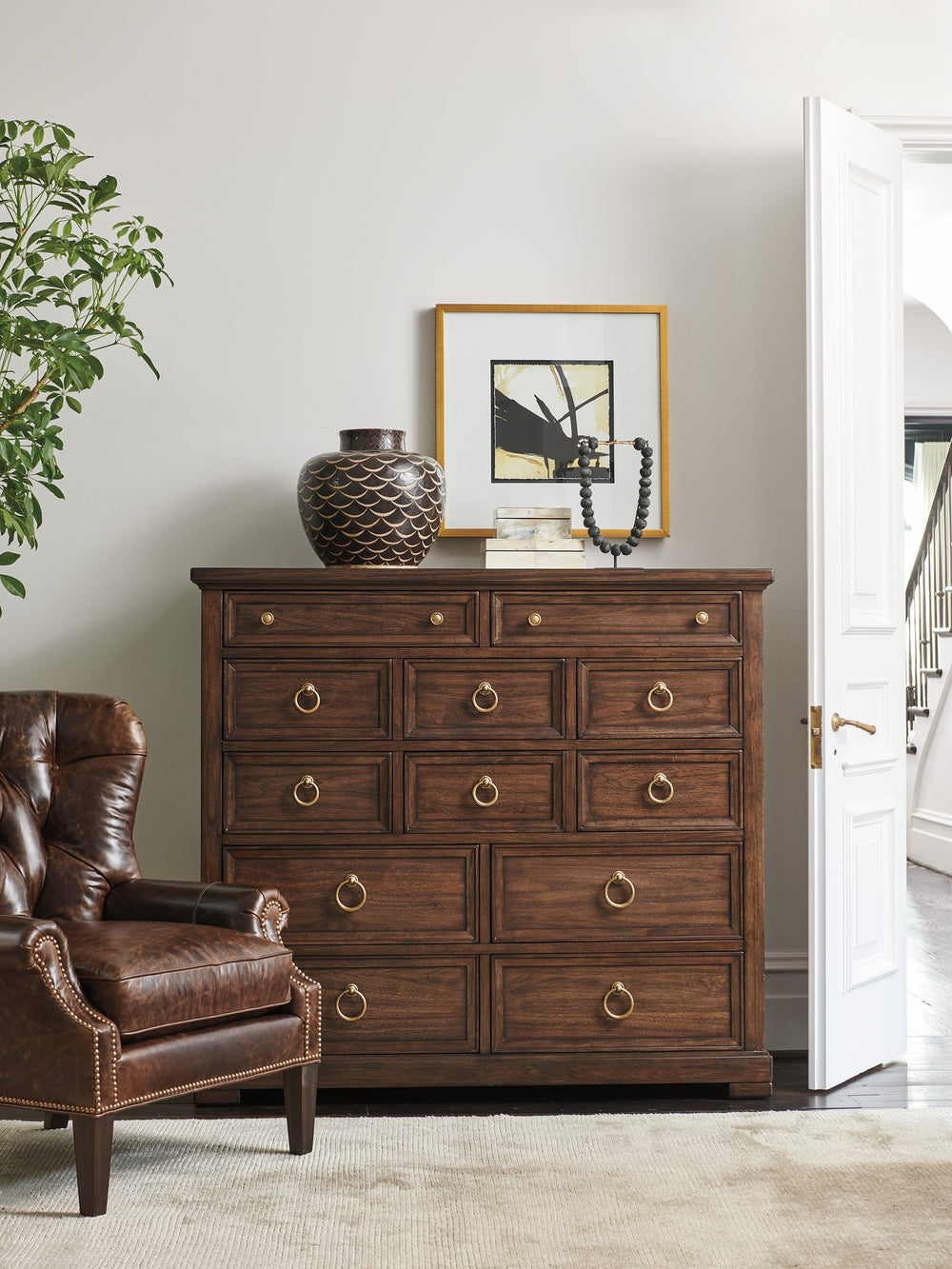 Lexington Crosby Gentleman’S Chest: Elegant Storage Solution With 12 Soft Close Drawers And Artisan Touch Montecito  740-329