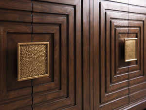 Lexington Los Gatos Buffet - Elegant Walnut Design With Artisan Hardware, Adjustable Shelves & Silver Storage Drawers Montecito  740-852c